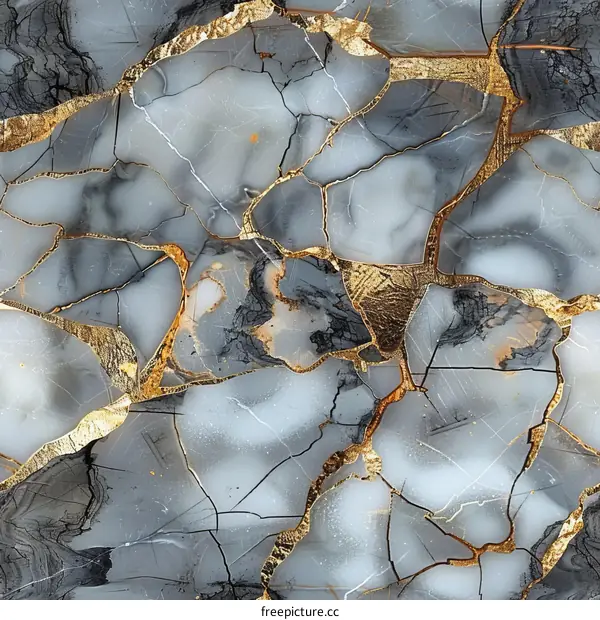Luxury Golden and Gray Marble Texture