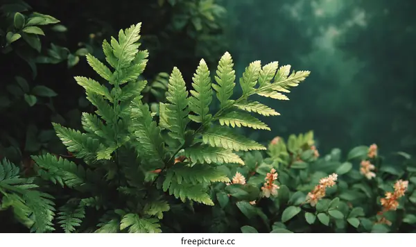 Close-up of Lush Green Fern Plants