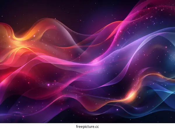 Colorful Nebula with Vibrant Hues in Deep Space