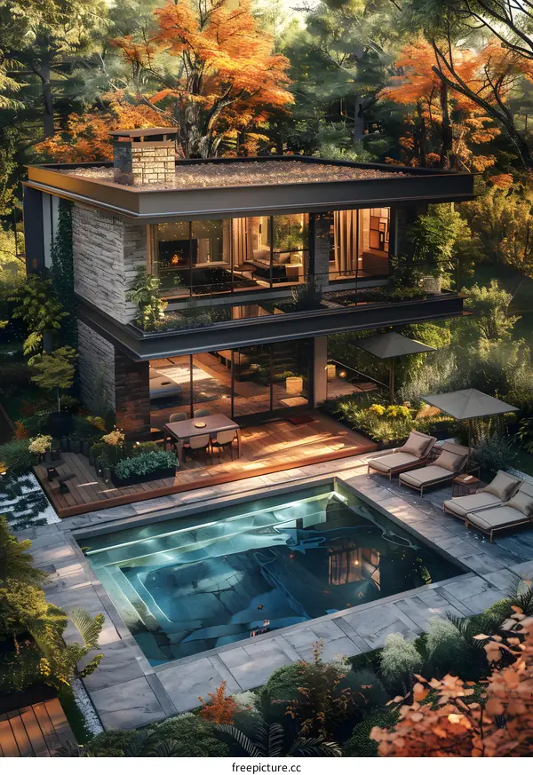 A Modern House in the Woods