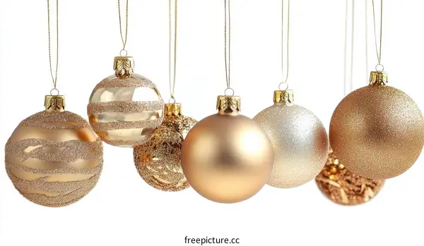Christmas Decorations Gold Balls Ornaments