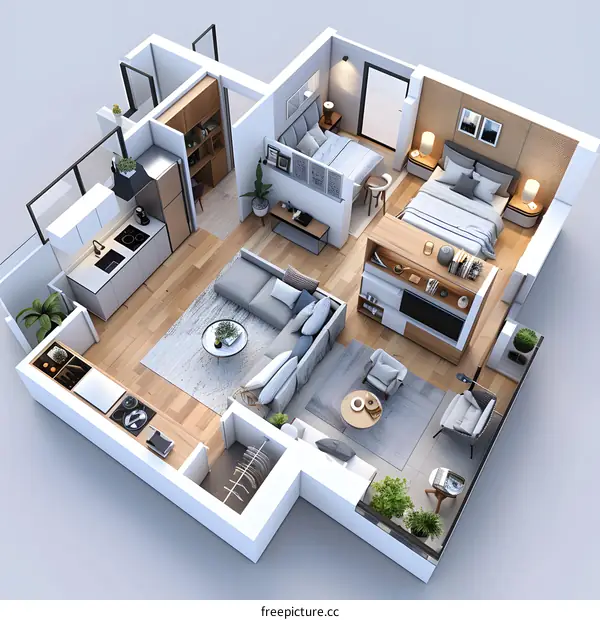 Modern Apartment Floor Plan Design