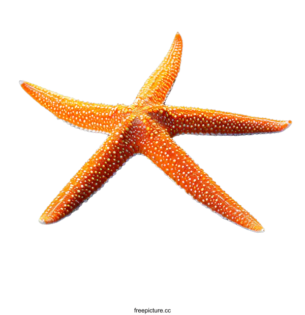 [Transparent Background PNG]An orange starfish on a white background