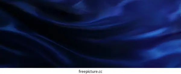 Deep Blue Silk Fabric Texture Closeup