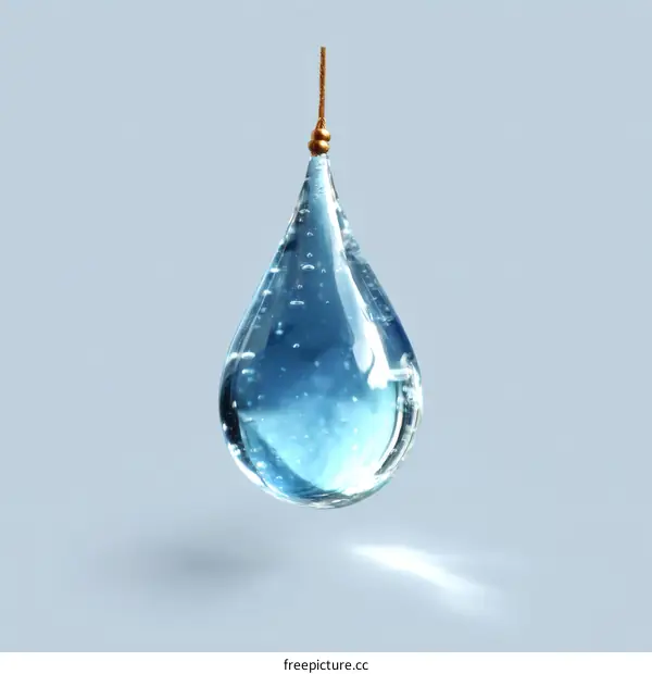 Water Droplet Illustration with Light Effects