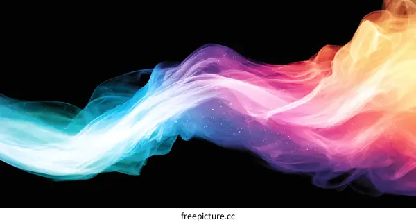 Abstract Colorful Smoke Flowing Design