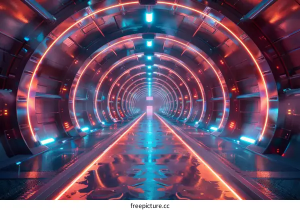 futuristic sci fi tunnel