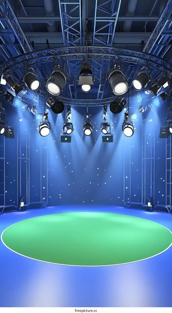 Virtual Studio Stage with Green Screen