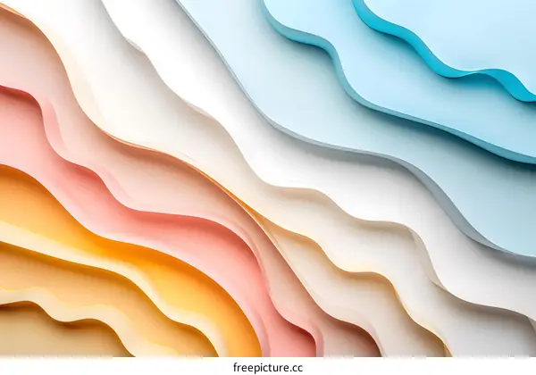 Abstract Wavy Layers Background Design