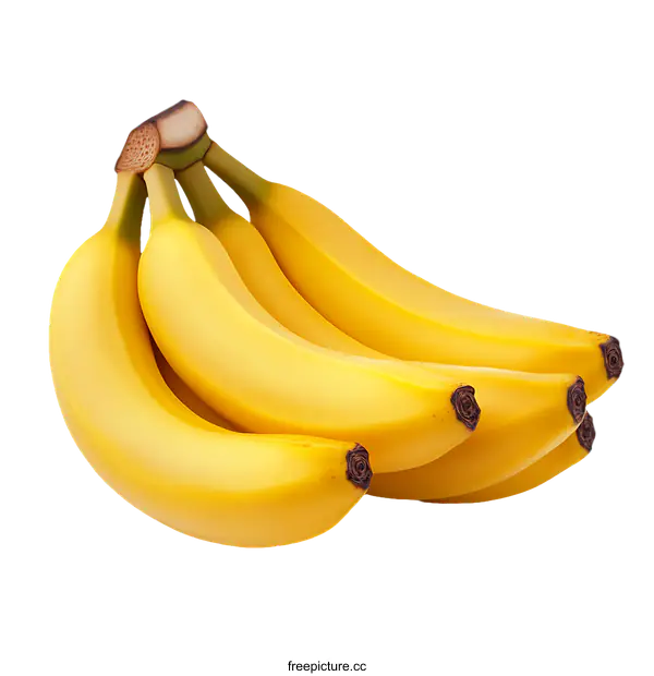 [Transparent Background PNG]Bunch of Fresh Ripe Bananas