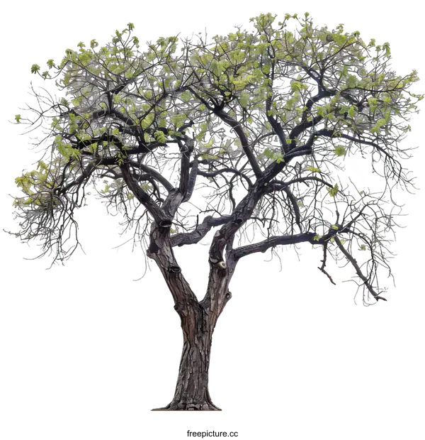 [Transparent Background PNG]Isolated Tree With Green Leaves On White Background