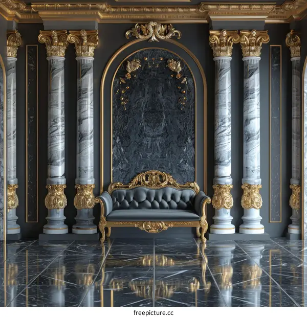 Luxury Baroque Interior Design Illustratio