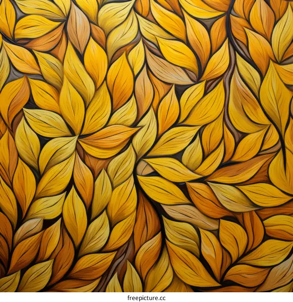 Abstract Autumn Leaves Painting