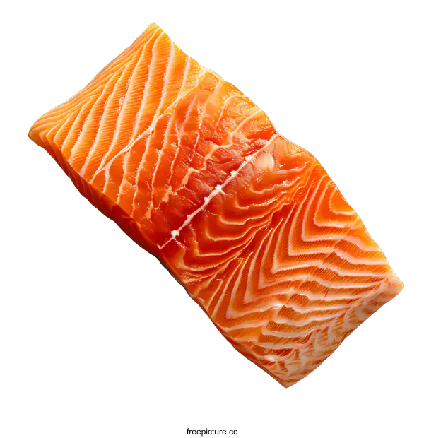 [Transparent Background PNG]Fresh Salmon Fillet on White Background