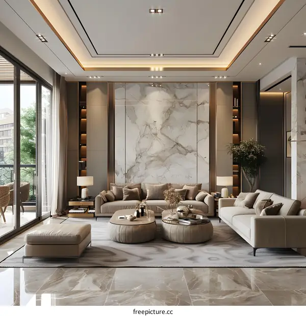 Modern minimalist style living room