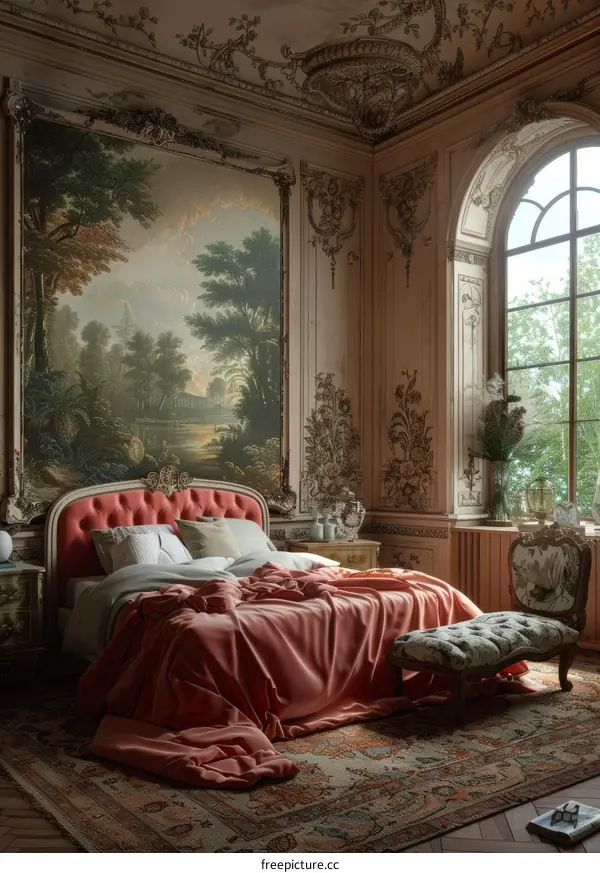 Elegant Antique Bedroom Interior Design