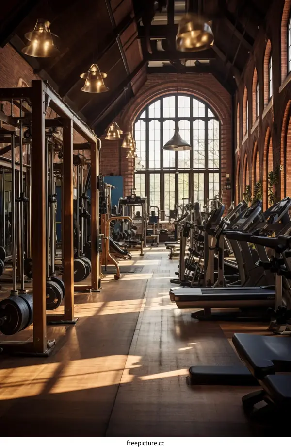 Vintage Industrial Chic Meets Modern Luxury Fitness Center
