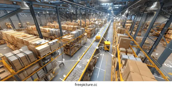 Automated Warehouse System Interior View
