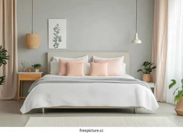 Modern Bedroom Interior Design with Soft Colors