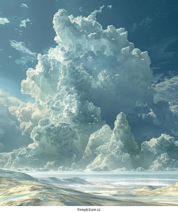 Fantastic Cloudscape Over a Desolate Landscape