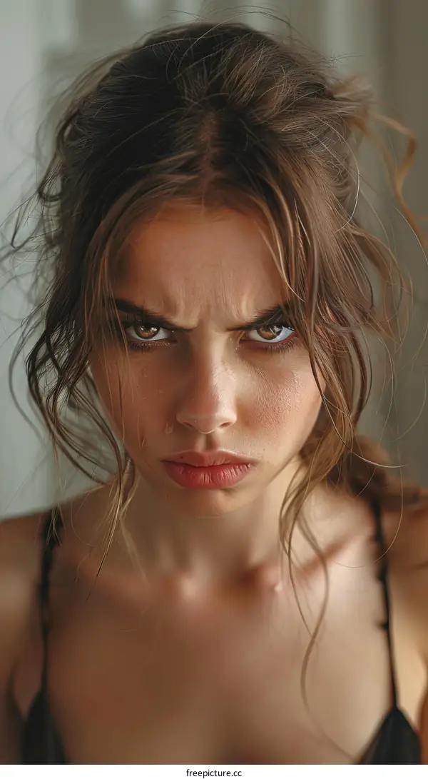Close Up Portrait of a Caucasian Woman