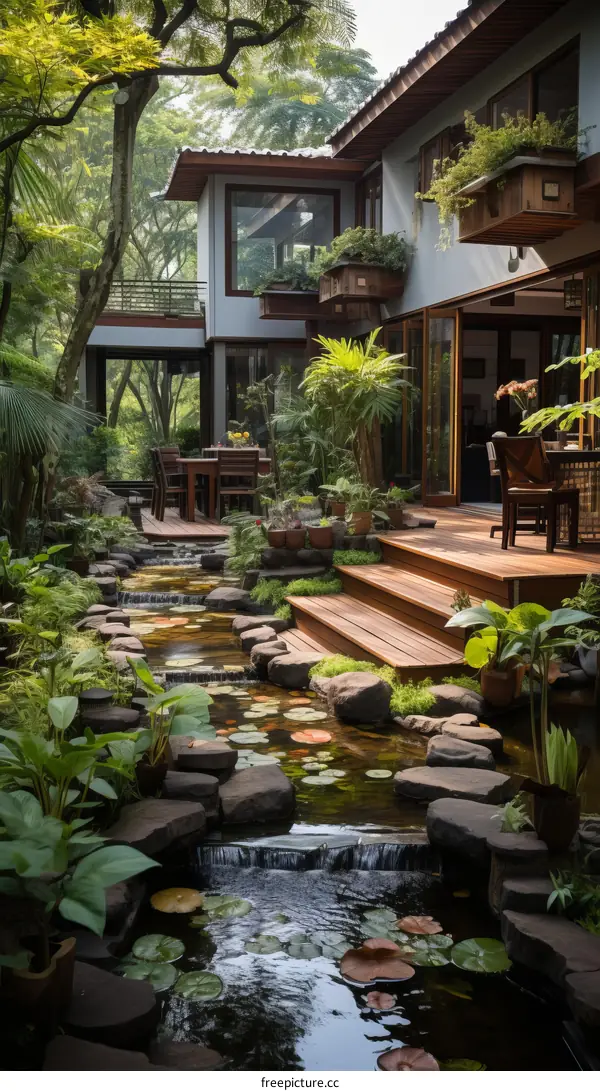 Modern House in Tropical Rainforest