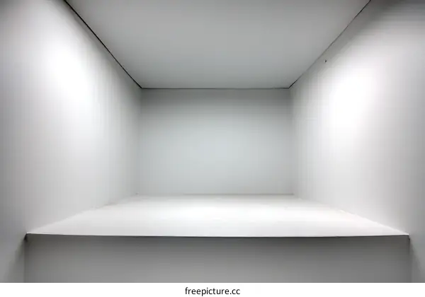 Empty White Minimalist Interior Showcase