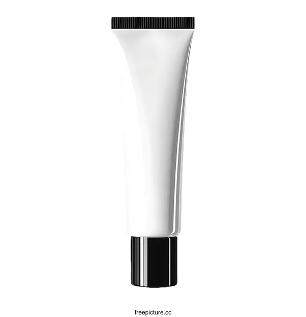 [Transparent Background PNG]Blank White Cosmetic Tube Illustration