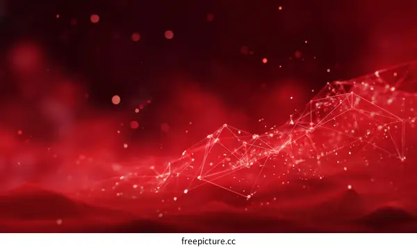 Abstract Red Digital Network Background Design
