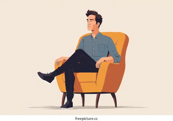 Man sitting in a chair
