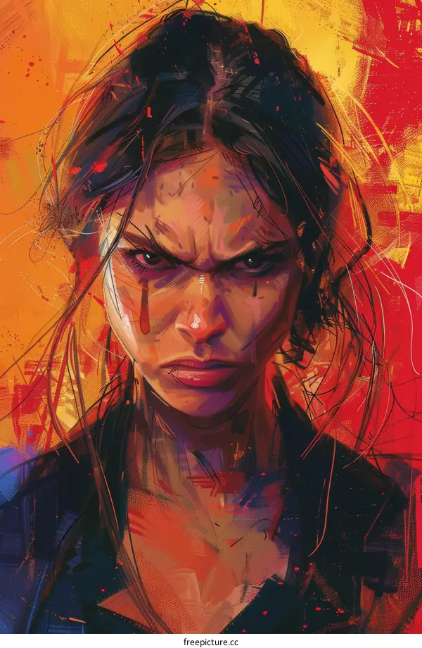 Portrait of a determined young woman with tears in her eyes