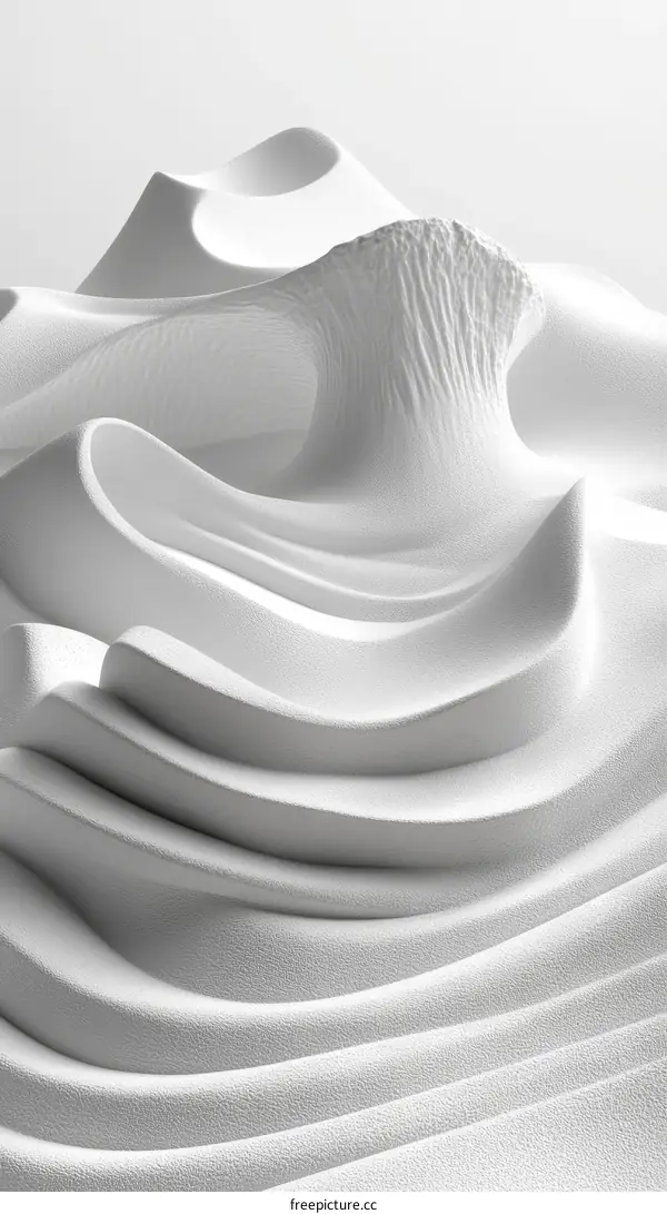 Abstract White Geometric Landscape Design