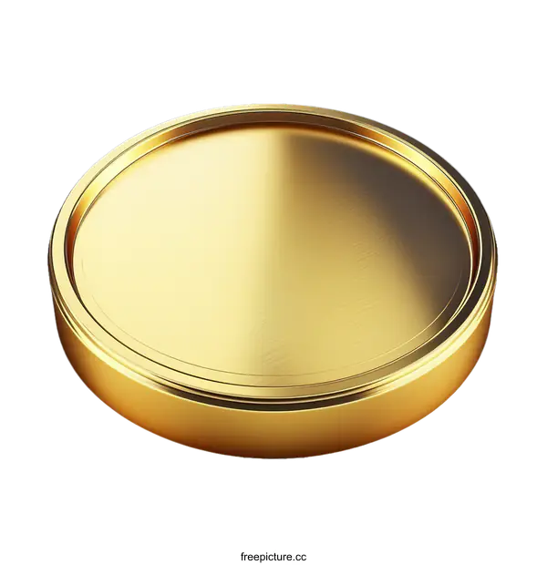 [Transparent Background PNG]Gold Round Award Plaque Design