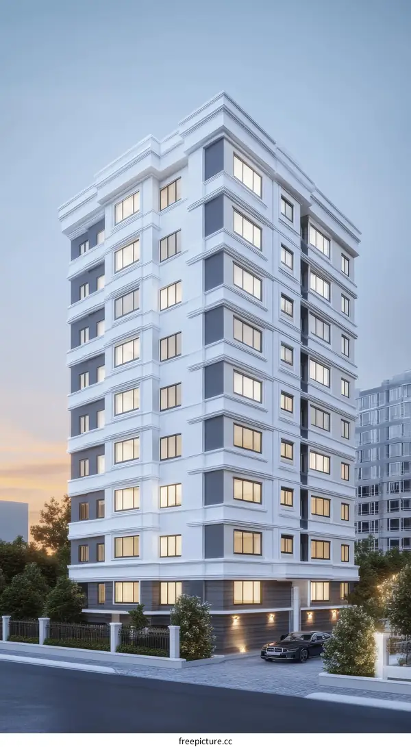 Modern Architectural Design of a Multi-storied Building