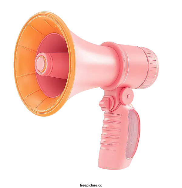 [Transparent Background PNG]Pink Megaphone Illustration