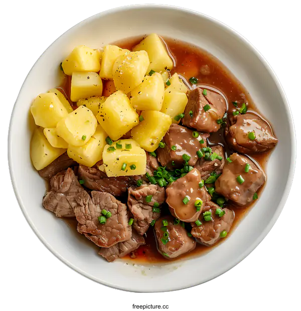[Transparent Background PNG]Beef stew with potatoes