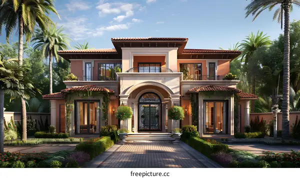 Luxurious Mediterranean Villa Exterior Design