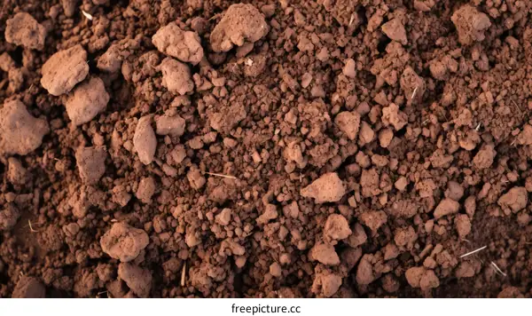 Close-up of Brown Soil Texture