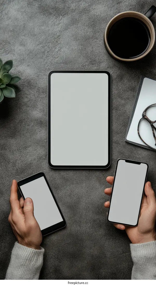 Modern Workspace with Digital Devices