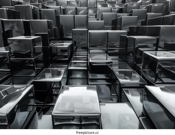 Black cubes background