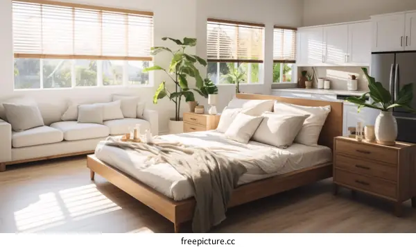 Bright and Airy Minimalist Studio Apartment