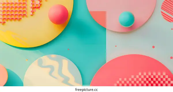 Abstract Colorful Geometric Shapes Background Design