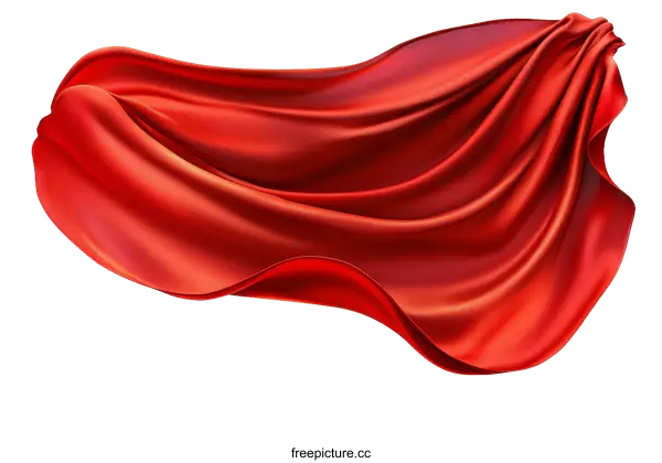 [Transparent Background PNG]Red Fabric Drape Illustration