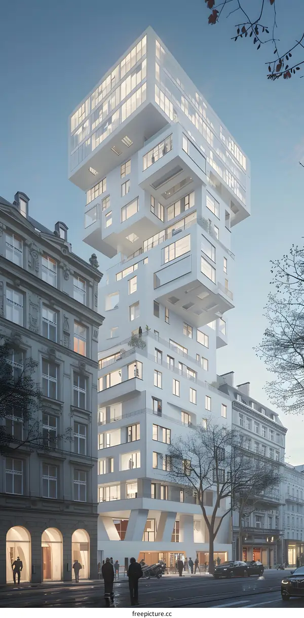 futuristic city with modern architecture