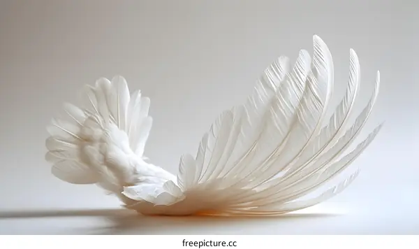 White Bird Feathers Close Up Photography