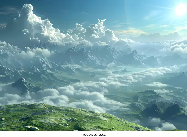 Fantasy Epic Mountain Landscape