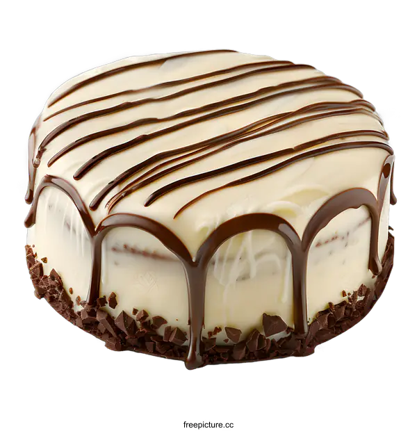 [Transparent Background PNG]White and brown cake