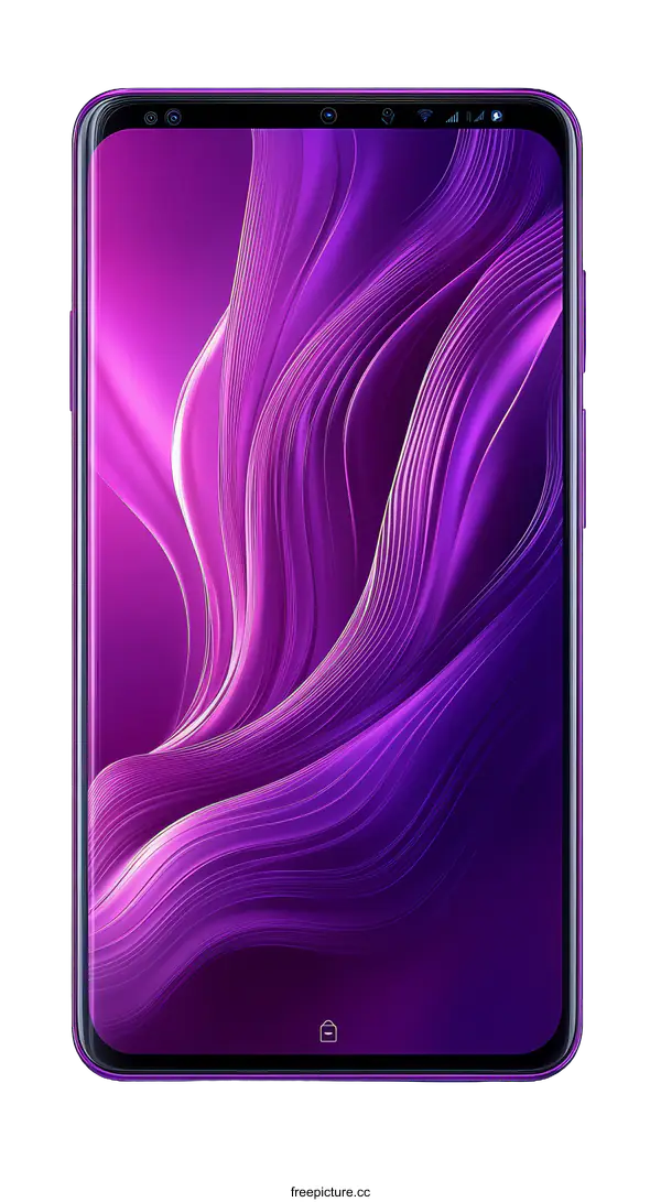 [Transparent Background PNG]Purple Gradient Phone Screen Illustration