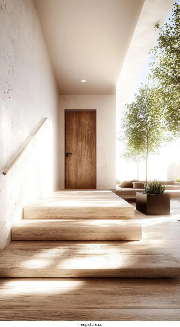 Modern Wooden Staircase Interior Design