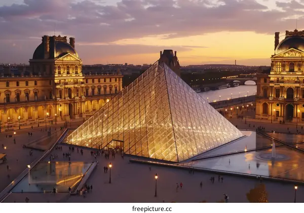 The Louvre Museum in Paris, France